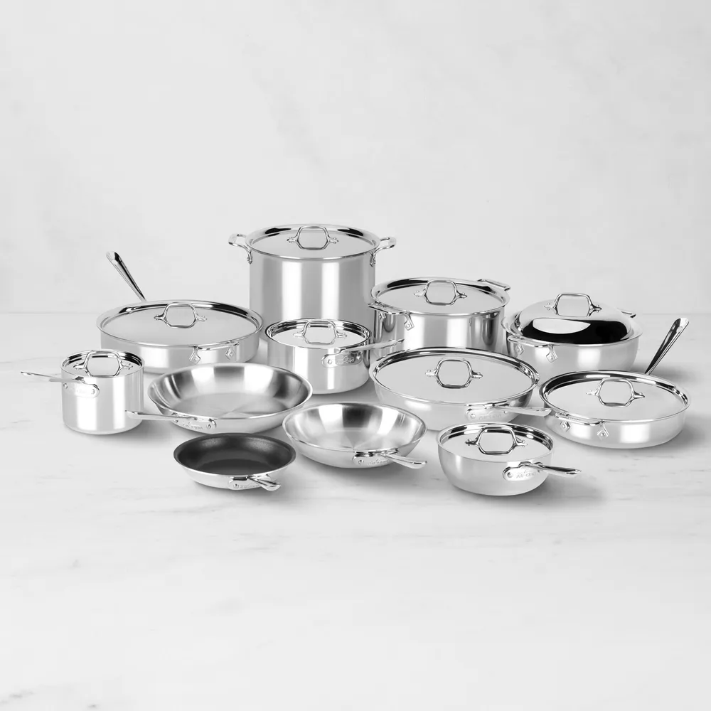Commercial Clad Stainless Steel 11-Piece Cookware Set