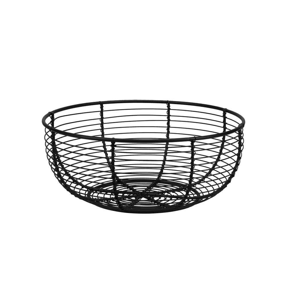 Table Farmhouse Metal Wire Mesh Storage Fruit Bowl Basket with