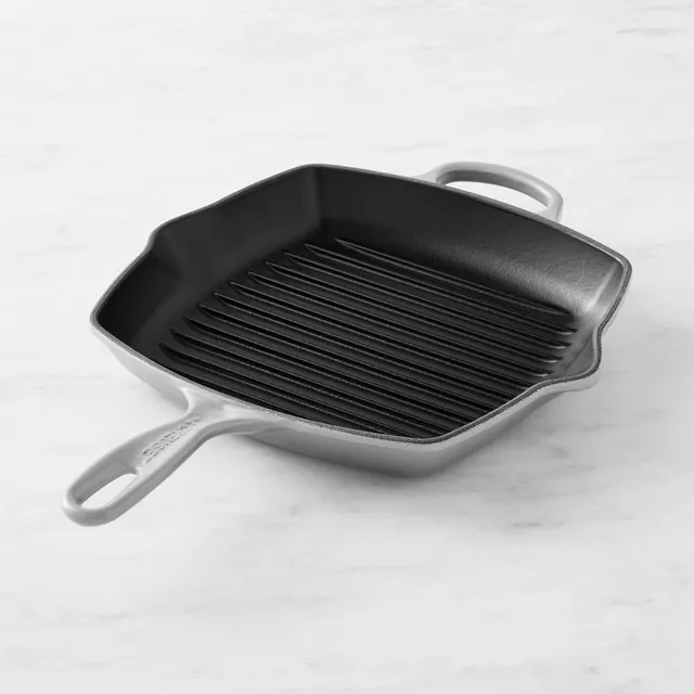 Le Creuset Cast Iron Signature Square Skillet Grill in Shallot