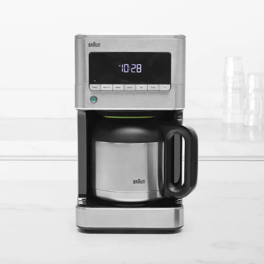 Braun 14-Cup PureFlavor Coffee Maker in Stainless Steel and Black