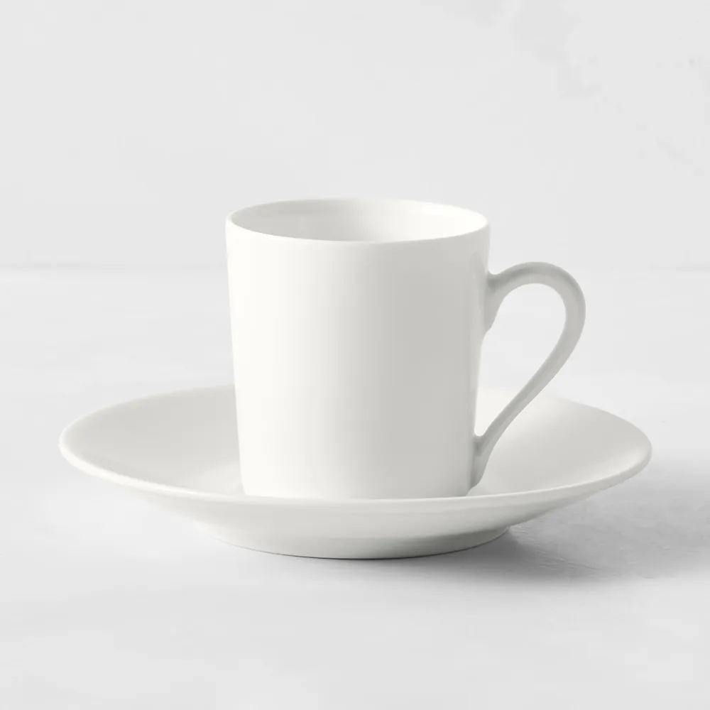 Williams Sonoma Apilco Tuileries Porcelain Espresso Cups & Saucers