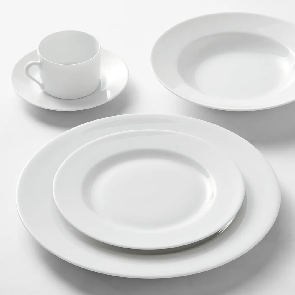 Apilco Tradition Blue-Banded Porcelain Dinnerware Sets