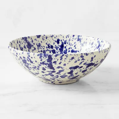 Splatter Ceramic Italian Hand-Glazed Serving Bowl