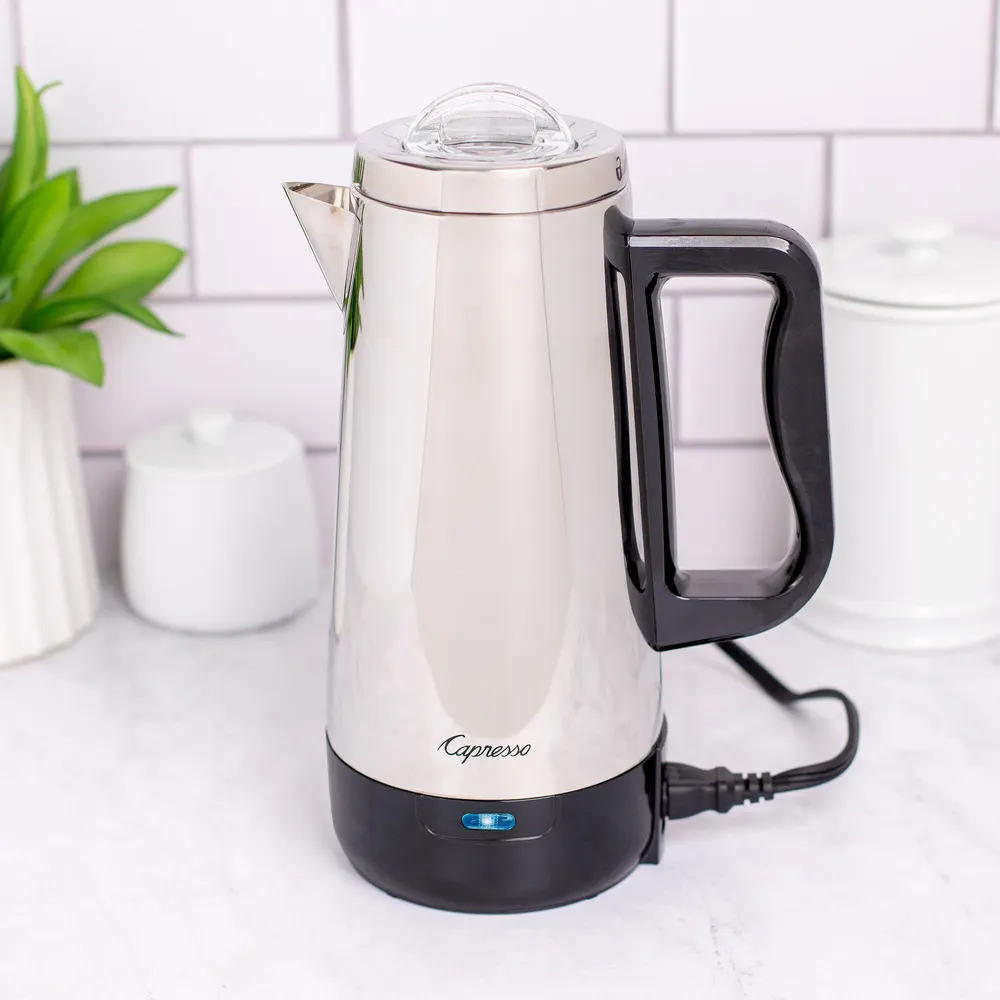 Capresso Stainless Steel 12 Cup Electric Coffee Percolator 