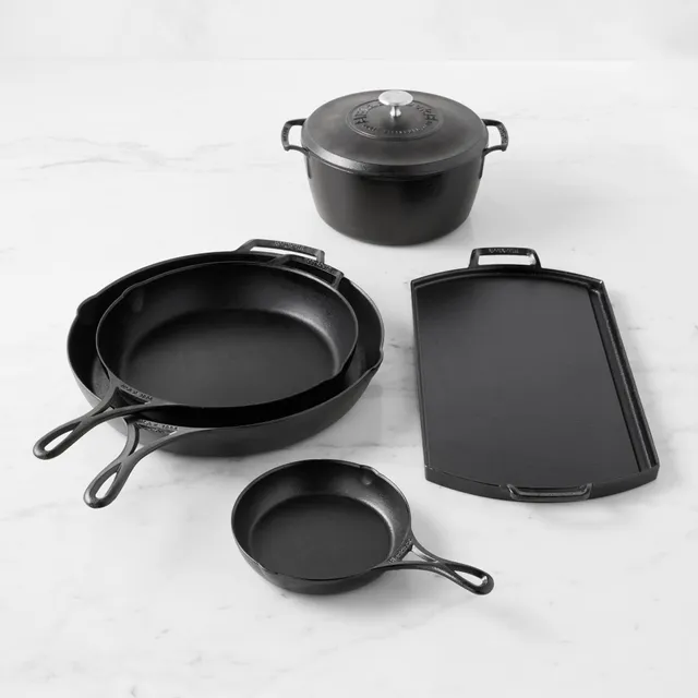 Lodge Blacklock Triple Seasoned Cast Iron 3-Piece Set, Saute Pan & 10 1/4  Skillet