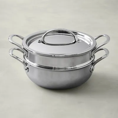 Williams Sonoma Signature Thermo-Clad™ Stainless Steel Braiser with Steamer Insert