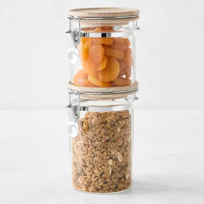 Hold Everything Stackable Glass Canister with Clamp