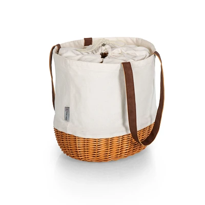 Seville Canvas and Willow Basket Tote