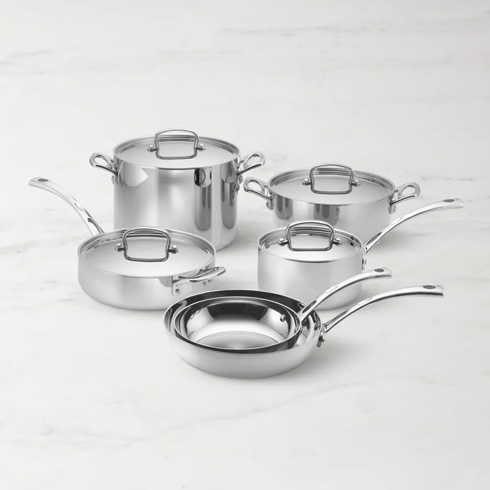 Cuisinart French Classic Tri-Ply Stainless-Steel 10-Piece Cookware Set