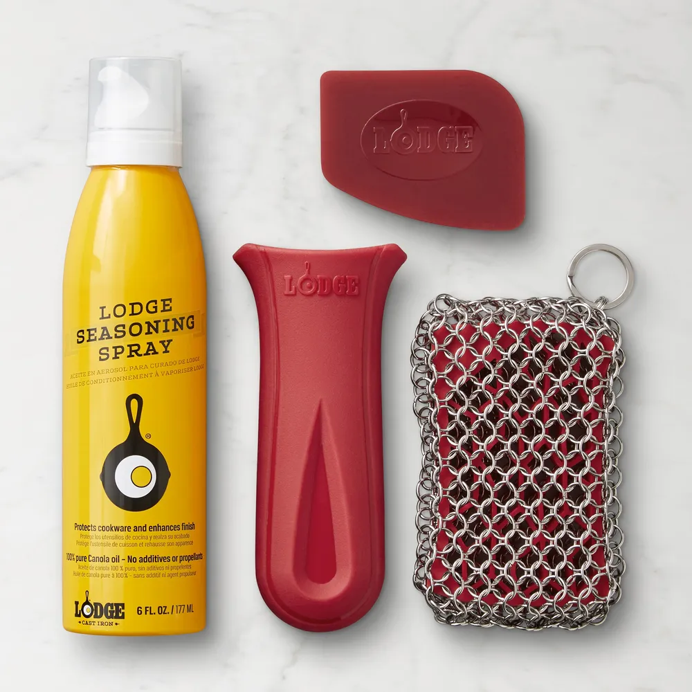 Williams Sonoma Lodge Cast Iron Care Kit with Chainmail Scrubbing Pad