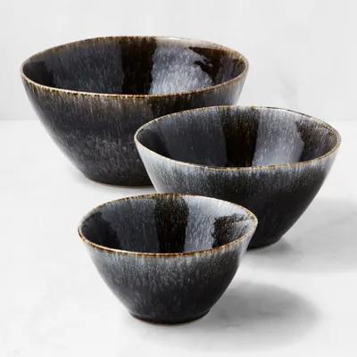 Cyprus Reactive Glaze Mixing Bowls, Set of 3
