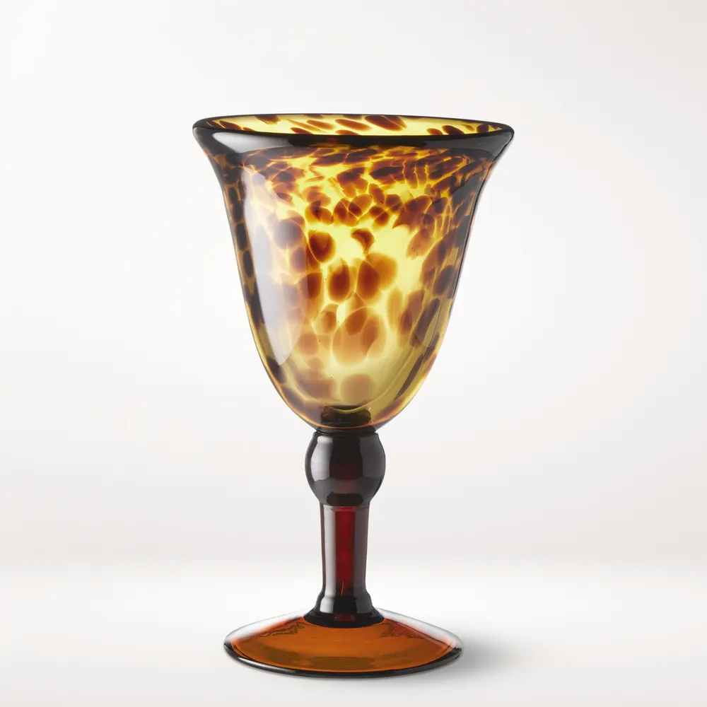 Marlo Thomas Tortoise Shell Goblets, Set of 4