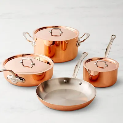 Mauviel Copper Triply M'3 S -Piece Cookware Set