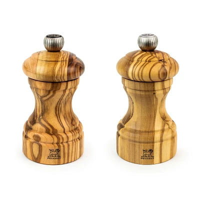 Peugeot Duo Bistro Salt and Pepper Mills, Olivewood, 4"