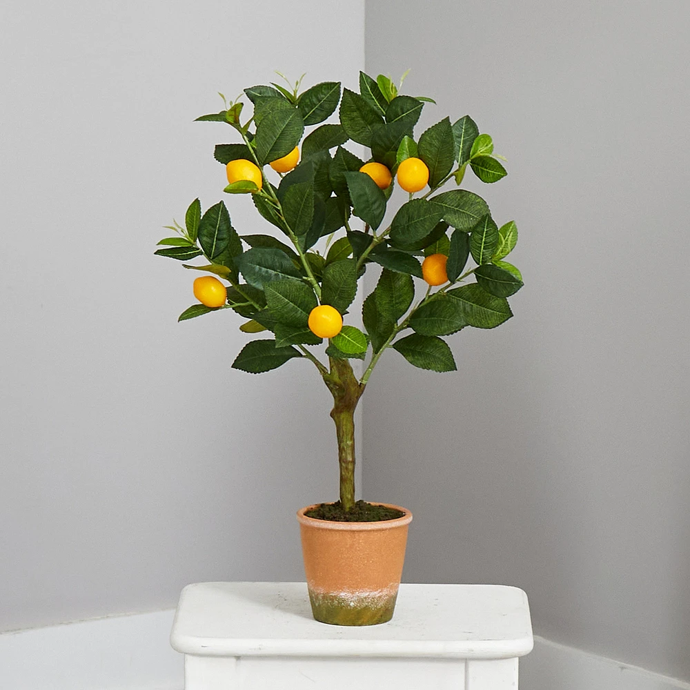 2' Faux Lemon Tree in Pot