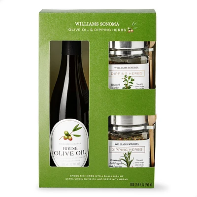 Williams Sonoma Dipping Herbs and Olive Oil Gift Set