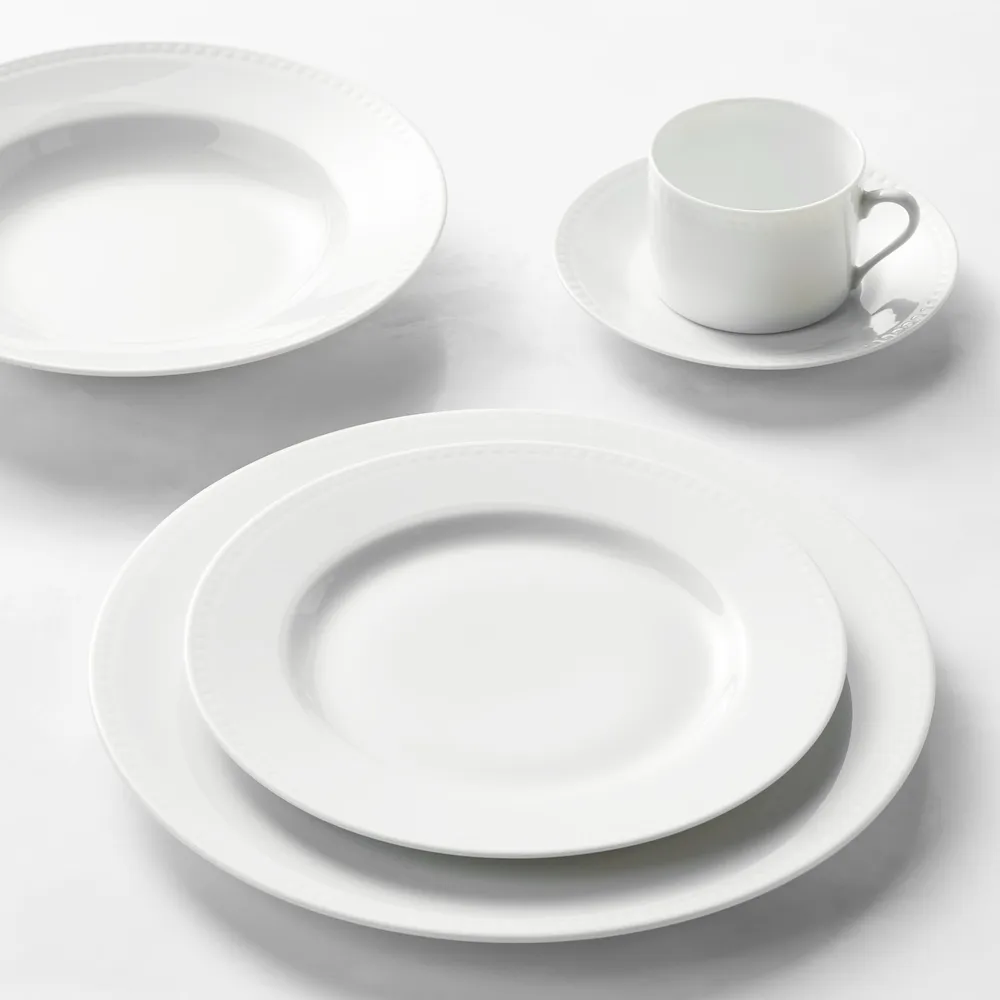 Apilco Beaded Hemstitch Porcelain Dinnerware Sets