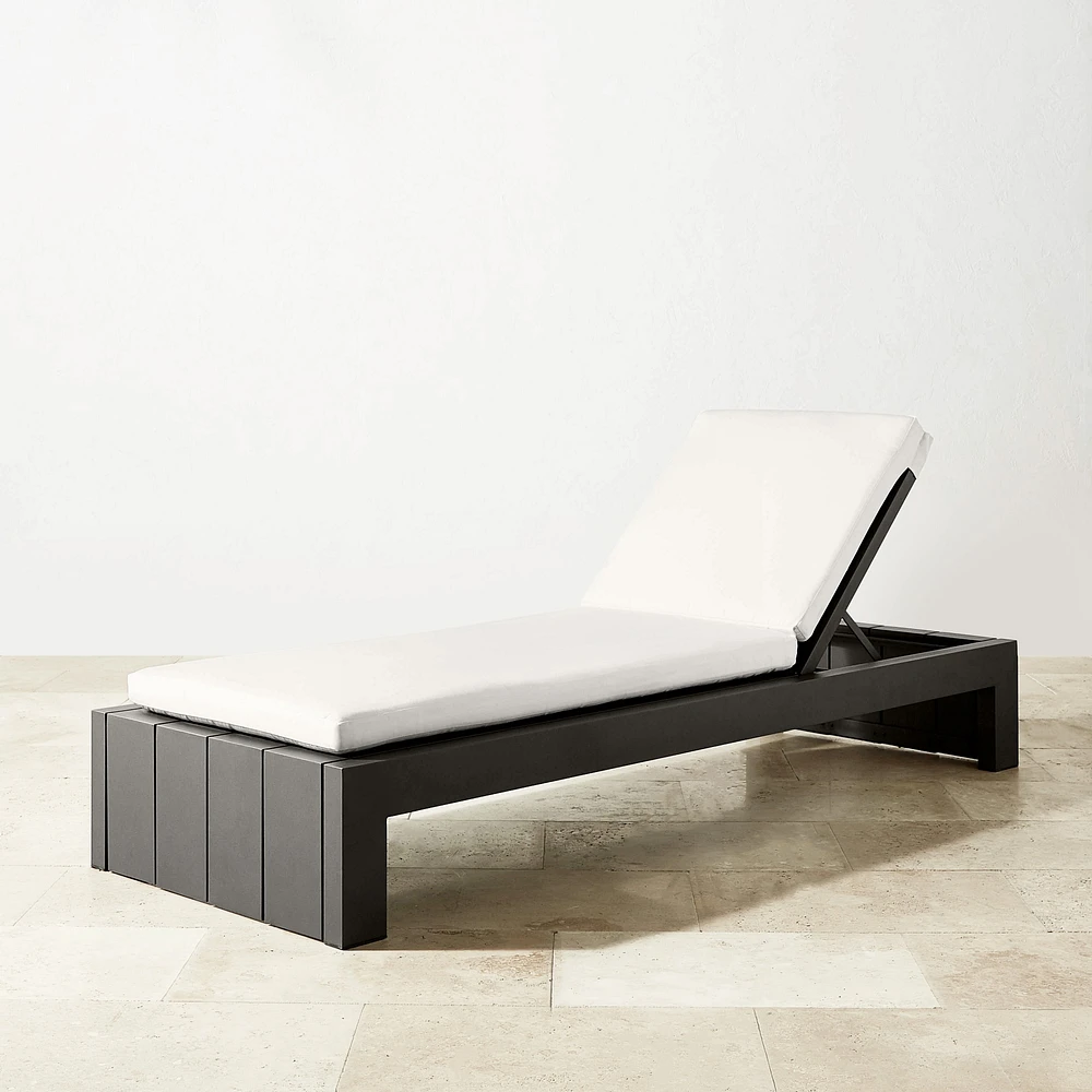 Larnaca Outdoor Slate Grey Metal Chaise