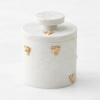 Williams Sonoma Honeycomb Marble Butter Keeper