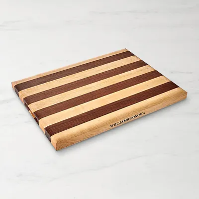 Williams Sonoma Striped Cutting & Carving Board, Maple & Walnut