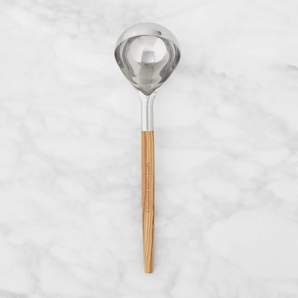 Williams Sonoma Stainless Steel Olivewood Ladle