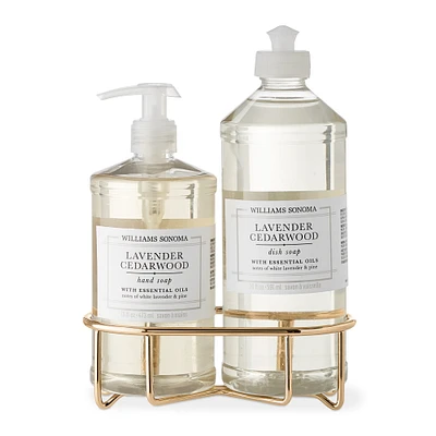 Williams Sonoma Lavender Cedarwood Hand Soap & Dish 3-Piece Kitchen Set
