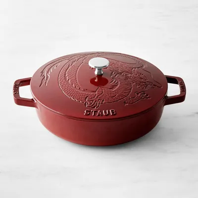 Staub Enameled Cast Iron Braiser with Dragon Lid, 2 1/2-Qt.