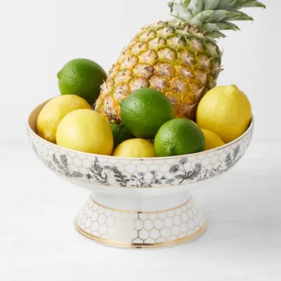 Honeycomb Porcelain Fruit Bowl