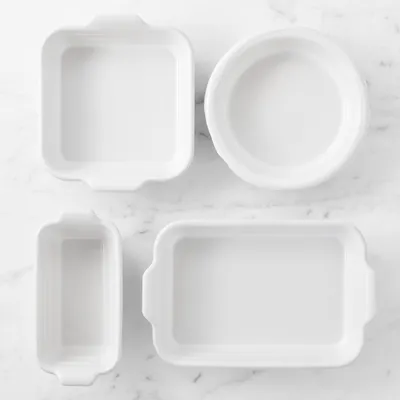 Emile Henry French Ceramic Potter Collection White, Set of 4