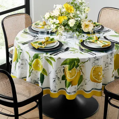 Meyer Lemon Round Tablecloth