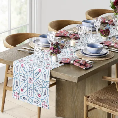 Williams Sonoma x Morris & Co. Brophy Trellis Table Runner