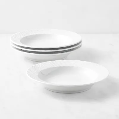 Pillivuyt Basketweave Porcelain Soup Plates
