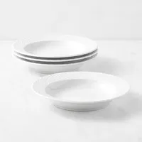 Pillivuyt Basketweave Porcelain Soup Plates