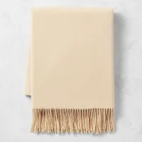 European Solid Cashmere Throw