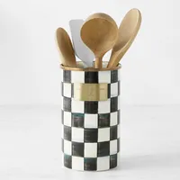 Mackenzie Childs Courtly Check Utensil Holder