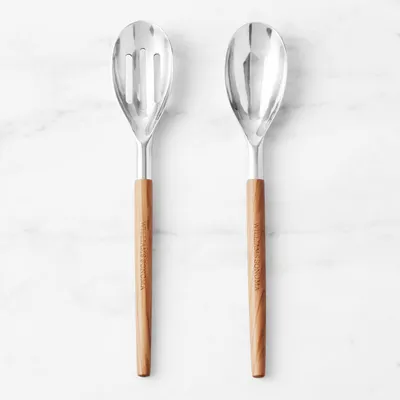 Williams Sonoma Olivewood Stainless-Steel Spoons, Set of 2