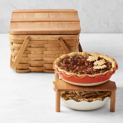 Double Pie Basket with Pie Stand