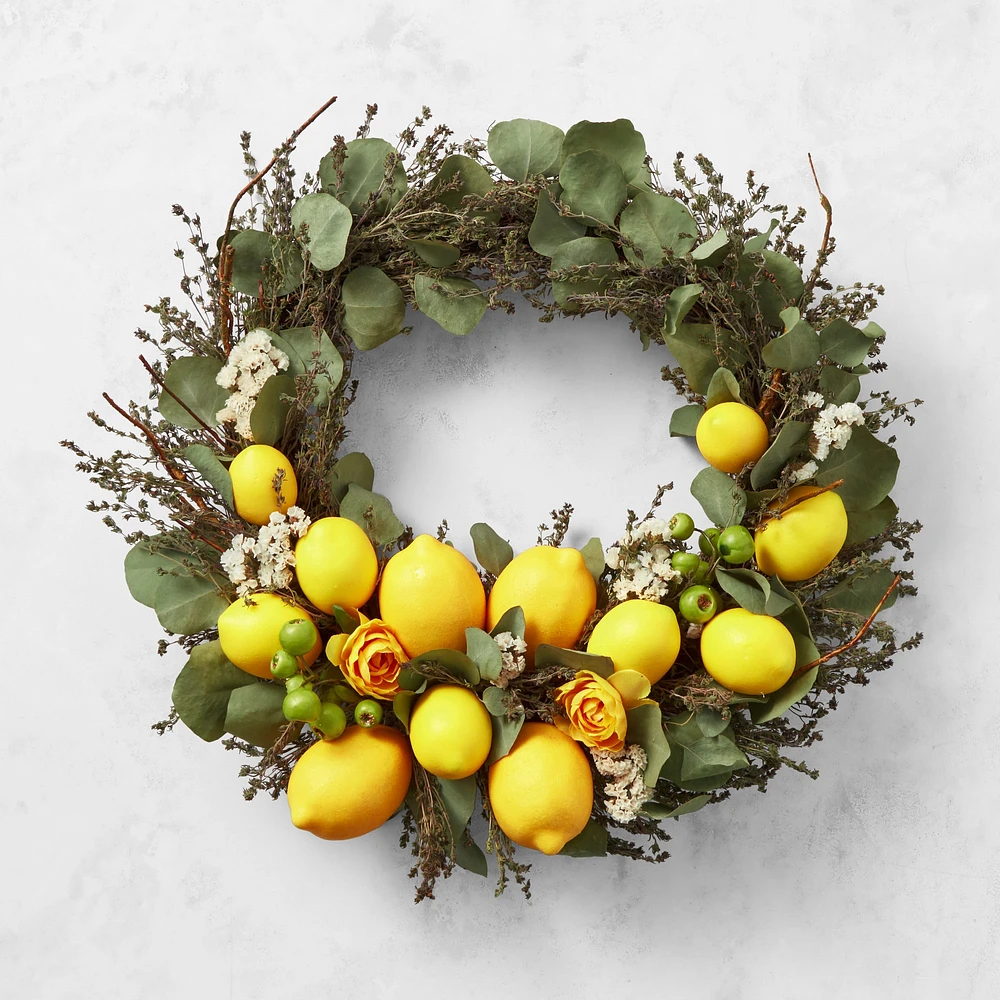 Lemon Silver Dollar Live Wreath