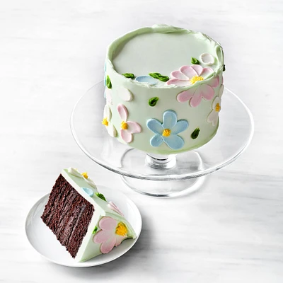 Springtime Floral Four-Layer Chocolate Cake, Serves 8-10