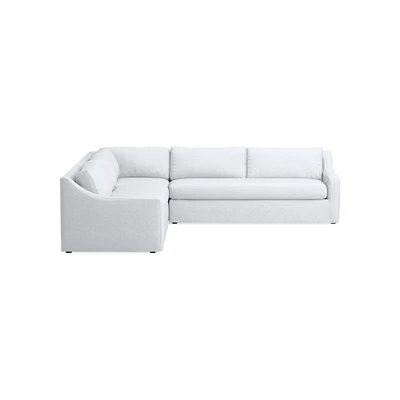 Ghent Slope Slipcovered 3-Piece L-Shaped Sofa