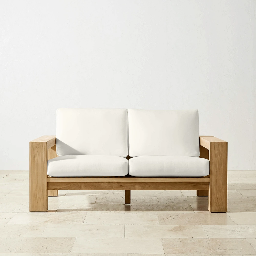 Larnaca Outdoor Natural Teak Loveseat