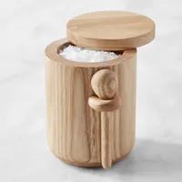 Hold Everything Ashwood Salt Cellar with Spoon