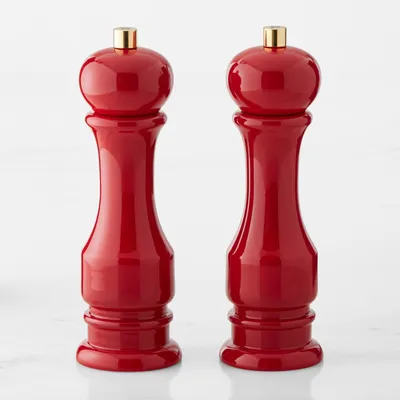 Williams Sonoma Traditional Salt and Pepper Mills Set, Red