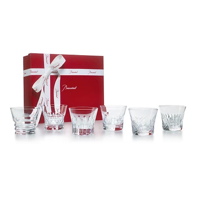 Everyday Baccarat Mixed Double Old-Fashioned Glasses, Set of 6