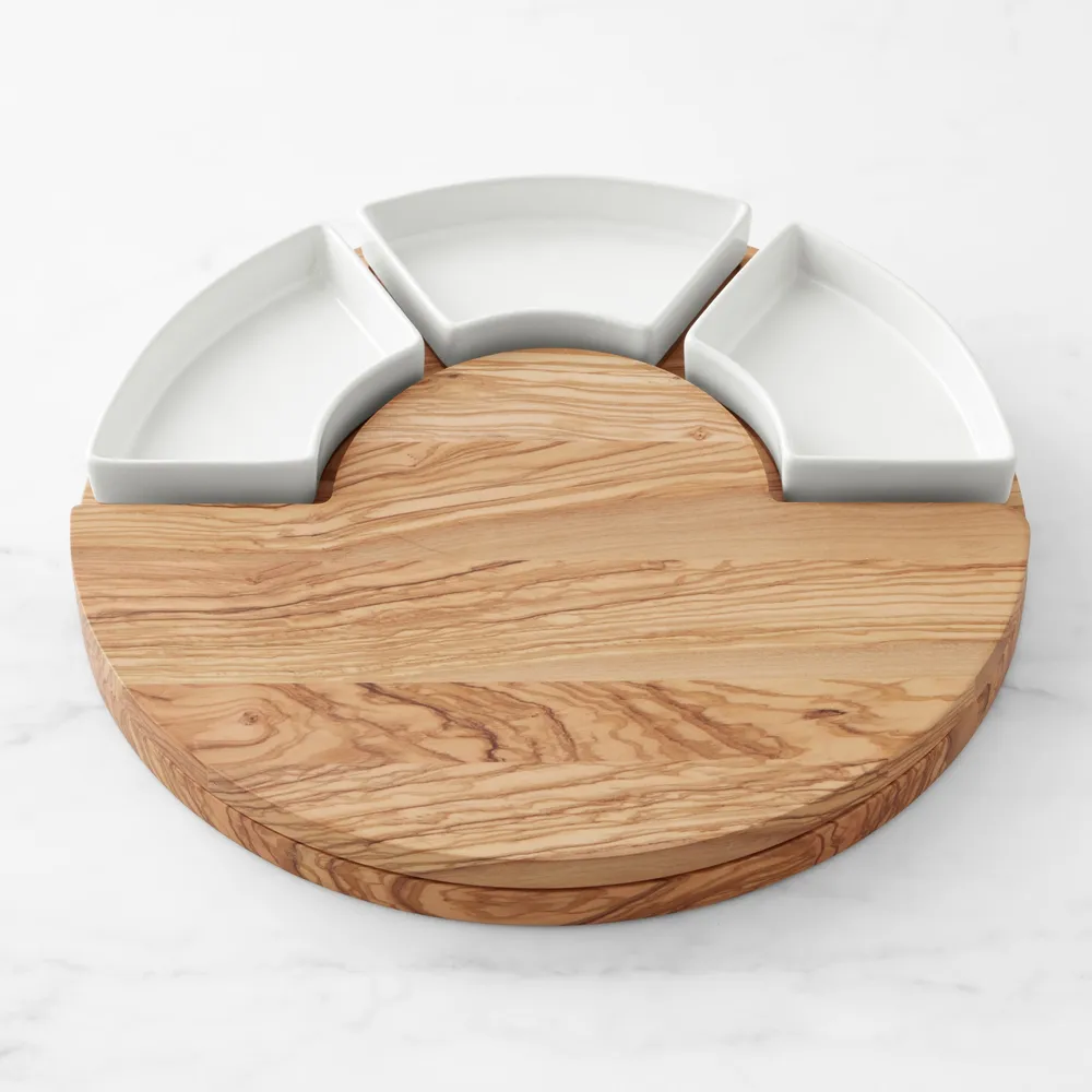 Olivewood Cheese Set with Knives