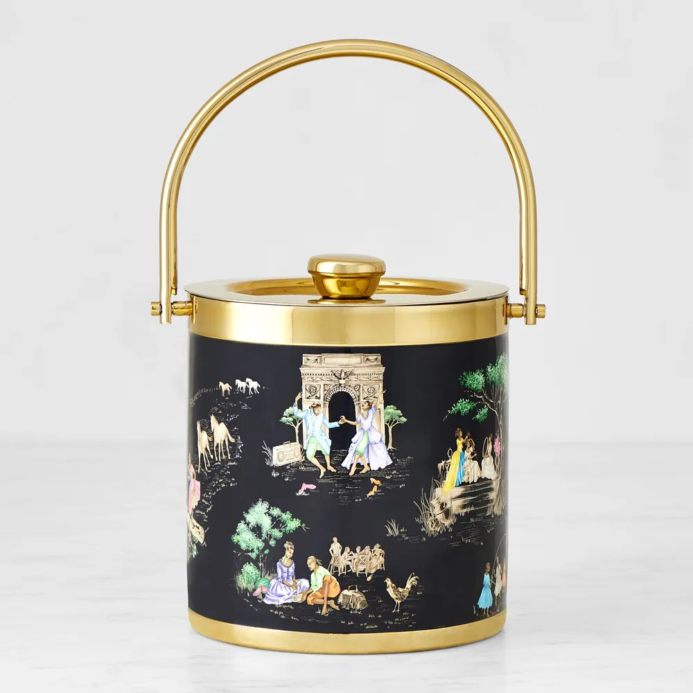 Williams Sonoma x Sheila Bridges Harlem Toile Double-Wall Ice Bucket