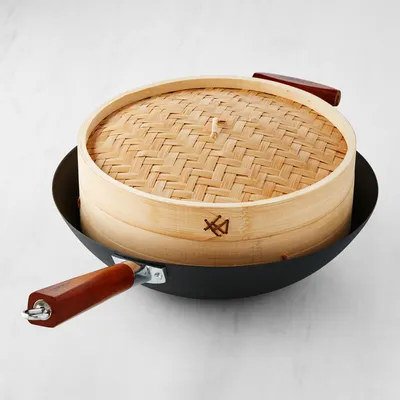 Cuisinart Carbon Steel Wok & 12-Inch Bamboo Steamer