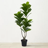 5.4' UV Resistant Faux Fiddle Leaf Tree