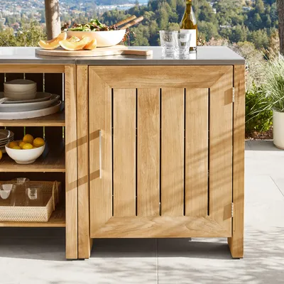 Larnaca Outdoor Teak Kitchen Single Door Cabinet