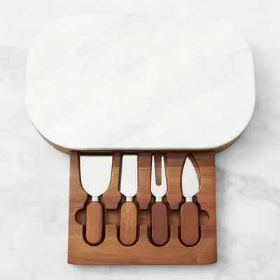 Olivewood & Marble Cheese Set